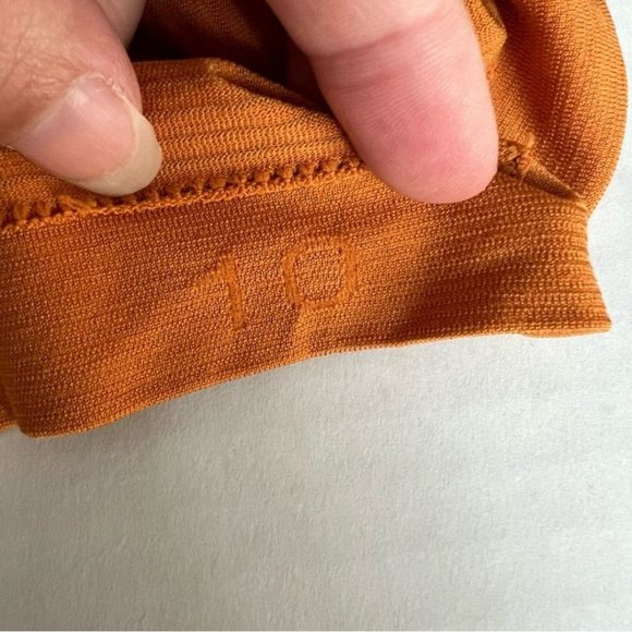 LuluLemon long sleeve swifty tech 2.0 race length orange size 10 - Picture 5 of 12